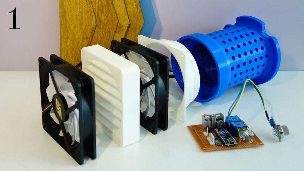 3D Printable IoT Conneted Open-Source Air Purifier with Air Quality Sensor